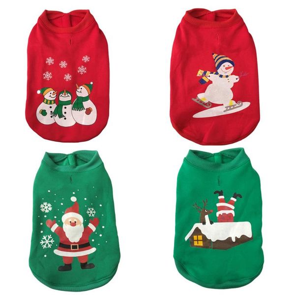

dog apparel s/m/l/xl santa pet clothes christmas costume cute cartoon for small winter cotton hoodies coat