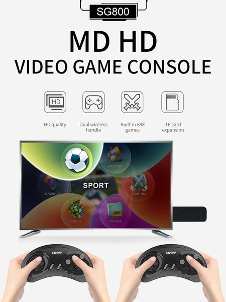 

portable game players tv video console wireless controller 16 bit mini stick with 926 retro support add more hd output