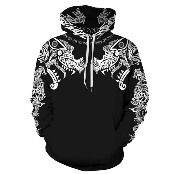 

3d children's / pattern digital printing large size loose couple's sweater, Black