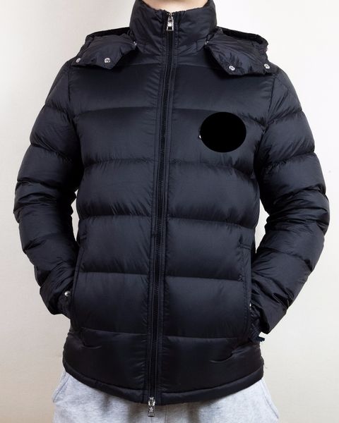 

monclair luxury france men's down jackets designer brand maya new classic all-match casual youth thick hooded warm jacket, Black