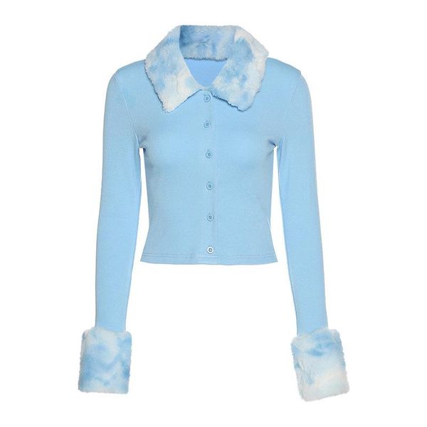 

women's jackets 2021 female spring slim short coats plush long-sleeved single breasted ladies cardigan knitted outerwear autumn jacket, Black;brown