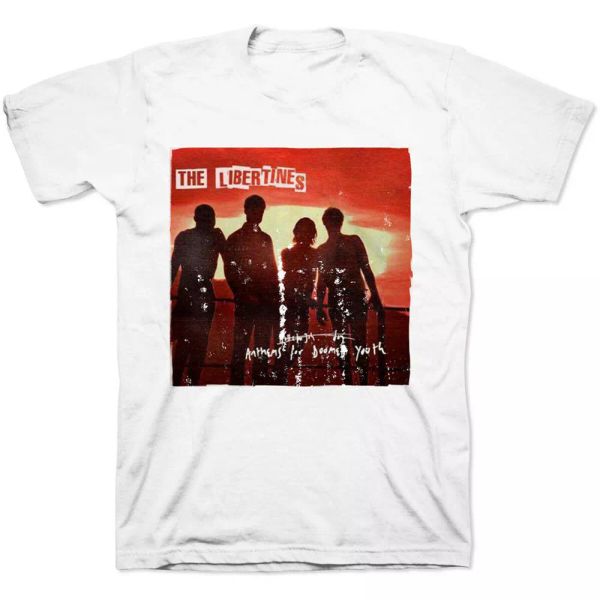 

the libertines anthems official t-shirt men unisex, White;black