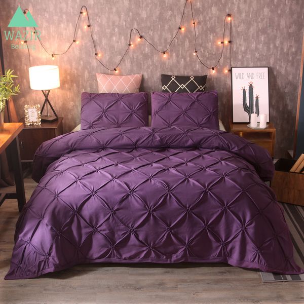 Wazir Luxury Pinch Beating Bedding CONDULTER CONSELHO CONJUNTO DE CAMINHA Capa de edredão Conjunto de cama Rainha King Size Size Bedclothes Cama Set 210319