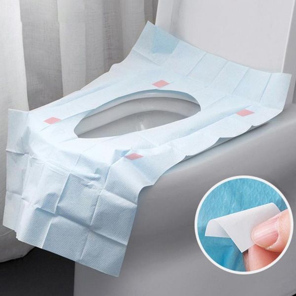 

toilet seat covers 10pcs disposable waterproof pad self-adhesive anti slip sterile sticker
