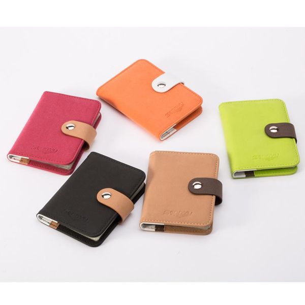 

card holders manufacturers direct selling korean-style pvc buckle dull polish holder women's wallet 19 bank holder-style verticle w, Brown;gray