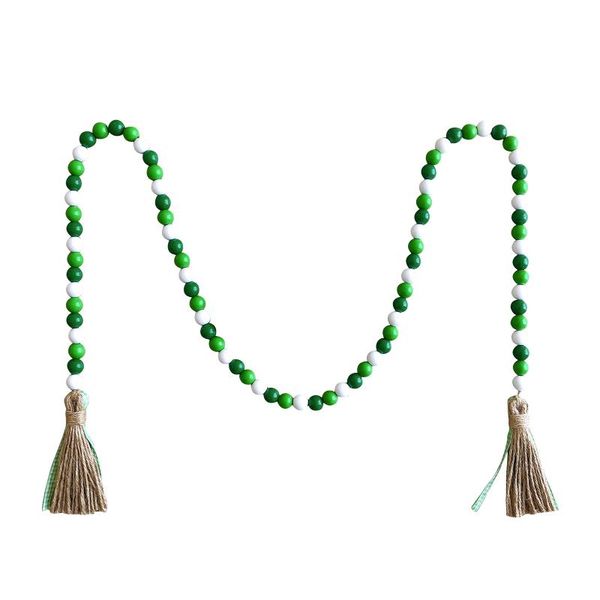 

multifunctional ornaments gift colorful wall hanging kid room with tassel wood beads garland for easter portable farmhouse decor decorative