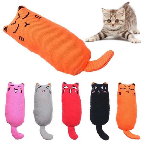 

cat toys 1pc grinding catnip toy interactive plush pet kitten chewing thumb bite mint for cats supplies