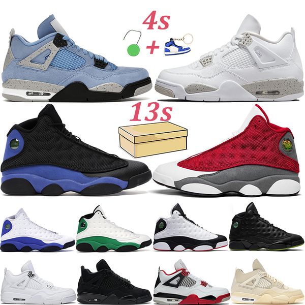 

basketball shoes 4s jumpman men women 13s 4 university blue white oreo 13 chicago red flint black atmosphere grey thunder trainer mens sneak