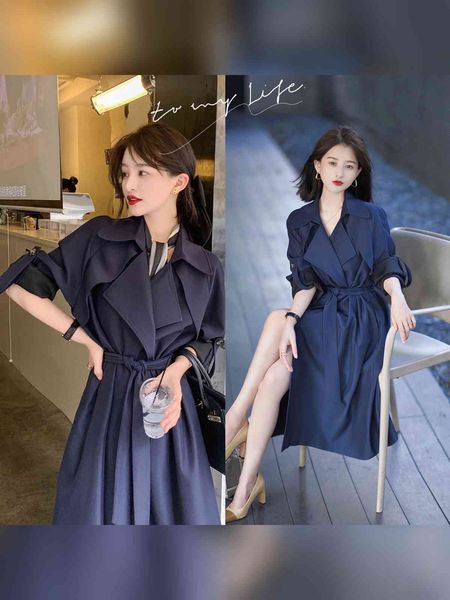 

women's trench coats women's trench coats 2021 female summer french elegant coffee break jacket rentals turn down collar seattle l, Tan;black