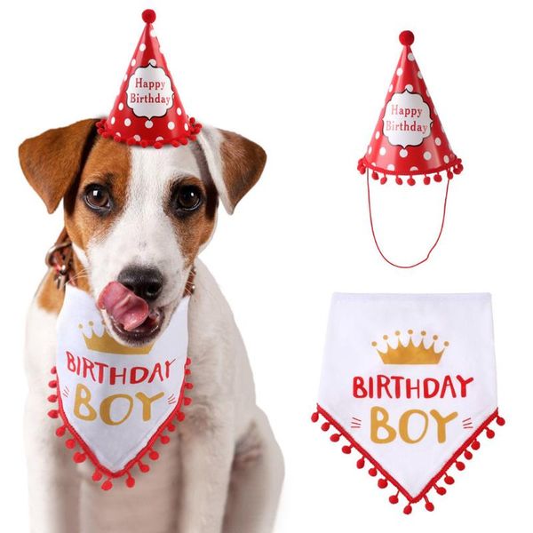 

dog apparel party costume headwear pet cat birthday caps hat it is my letter print accessories