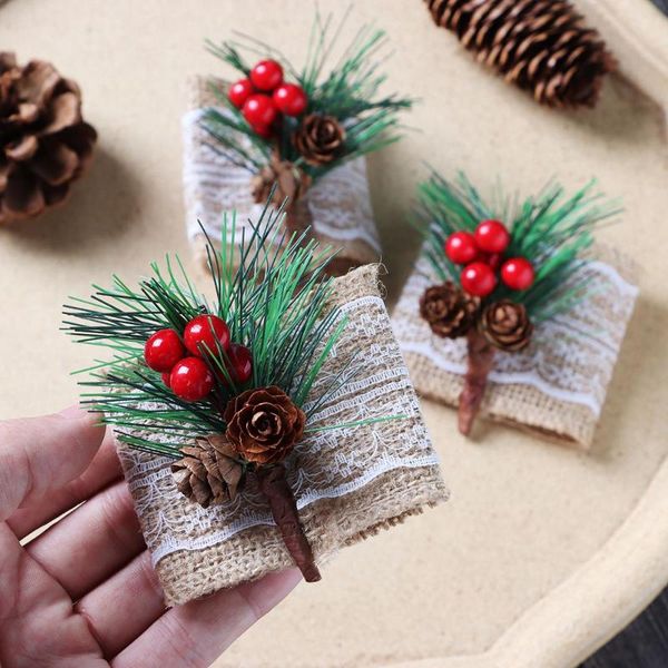 

napkin rings pendant metal kitchen & bar xmas supplies linen wedding pine cone merry christmas mouth ring