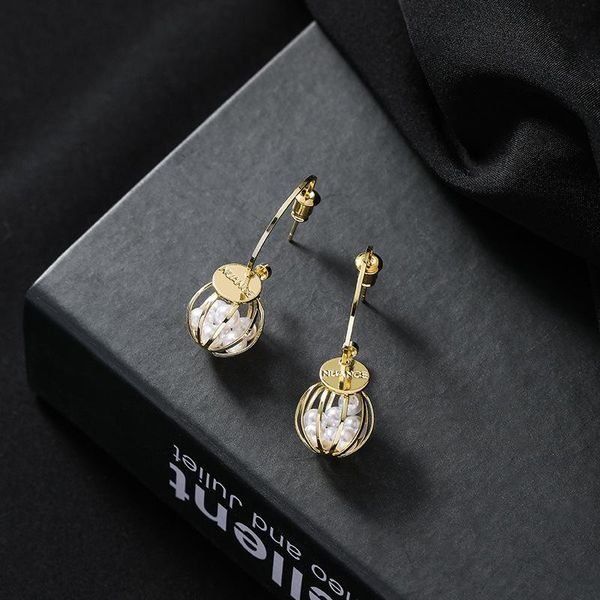 

luxury bling crystal hollow cage drop earring fashion women accessories date wedding jewelry dangle & chandelier, Silver