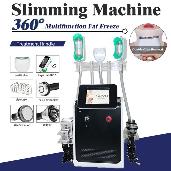 Жилистка для живота 7 в 1 Criolipolisis Cryo Cryo Cryotherapy Fat Freezing Machine 360 ​​Двойной подбородок Лизо