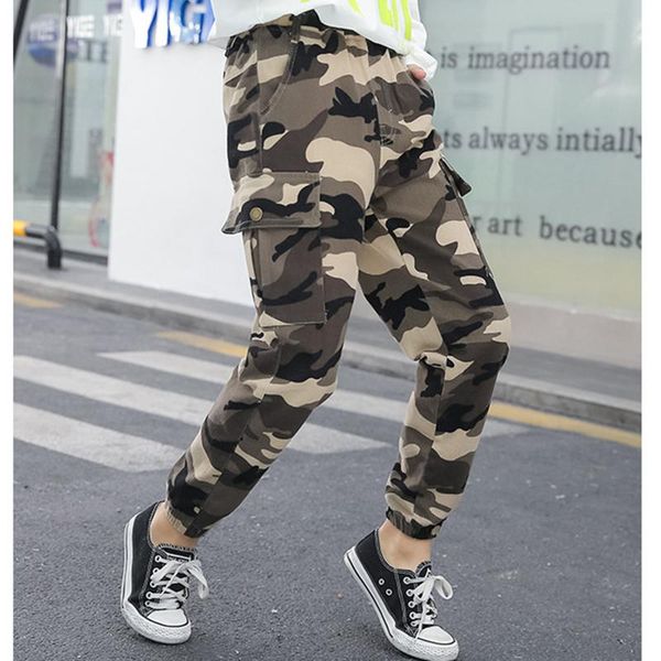 

big size 5-14 yrs pants teenage boy clothing kids camouflage trousers boys camo military, Blue
