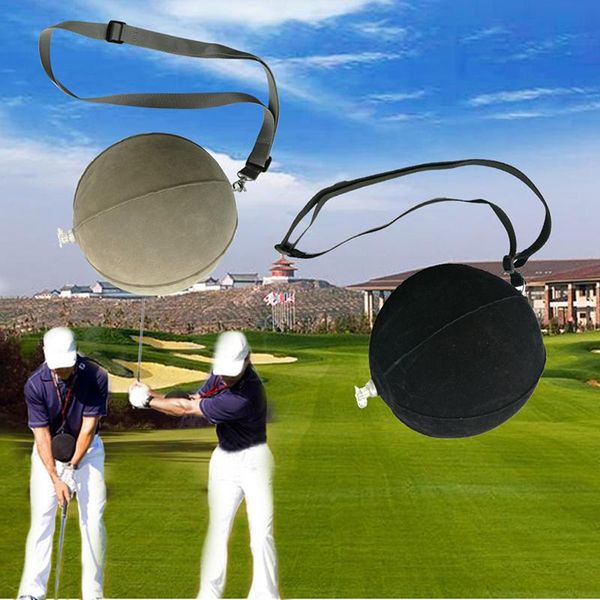 

golf training aids swing trainer ball with smart inflatable assist posture correction for golfers drop black