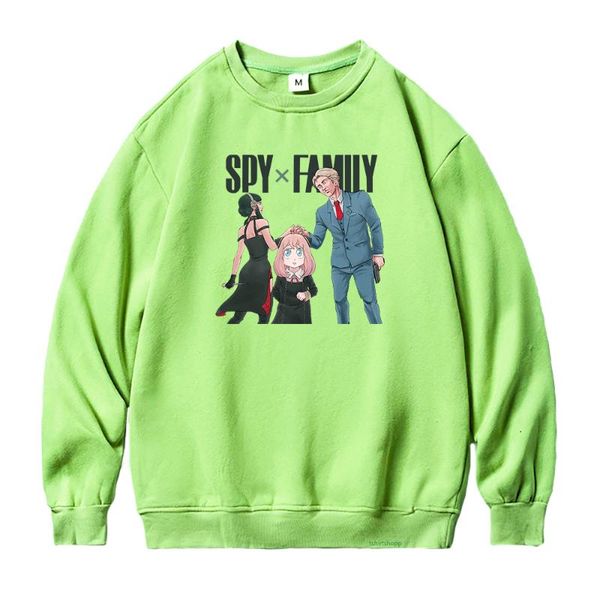 

men's hoodies & sweatshirts x family hoodie women harajuku kawaii fleece loid crew neck pullover anime clothes manga anya forger, Black