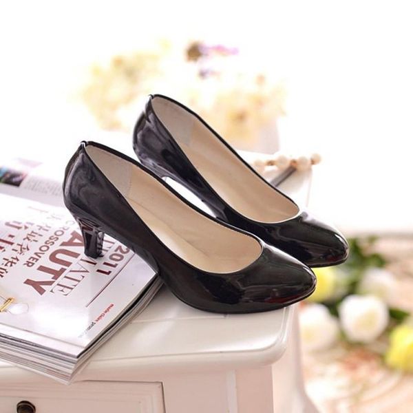 

dress shoes spring and autumn women's high-heeled waterproof platform stiletto large size single 2021, Black