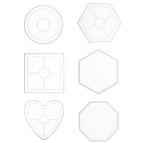 

mats & pads 6pcs creative cup mat mold crystal for crafts