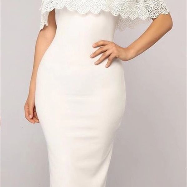 

dress white slash neck lace rayon bandage elegant cocktail party dress, Black;gray