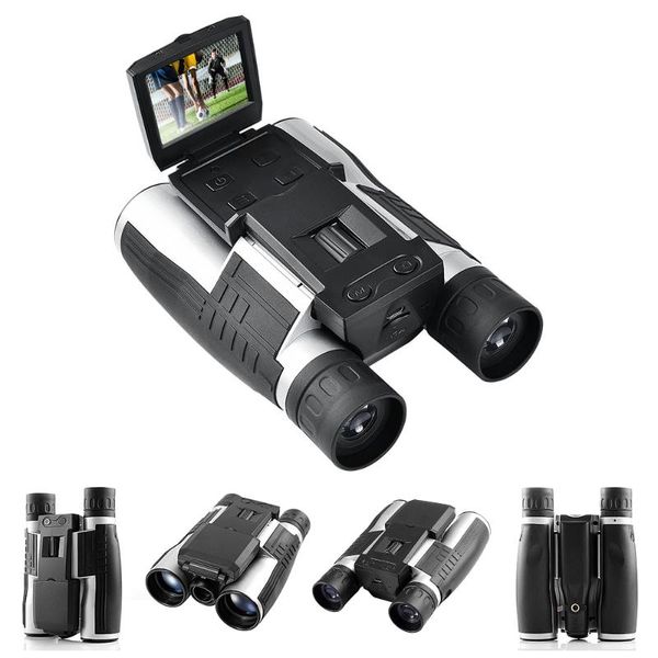 

telescope & binoculars 12x32 outdoor binocular with 2 inch lcd screen video po recorder for camping hiking equipment