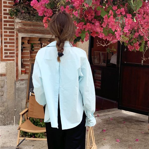 

women's hoodies & sweatshirts hzirip women's casual design blouse, long sleeve shirt with korean design, in solid colors, soft blu, Black