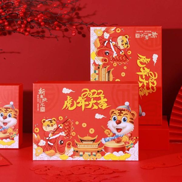 

gift wrap chinese tiger box handheld wrapping bag zodiac empty for the year of packaging case creative
