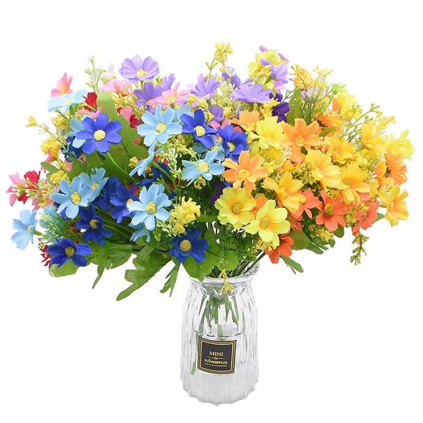 

1bunch 28heads artificial silk daisy flower wedding festival party gerbera decorative home office diy fake supplies flowers & wreaths