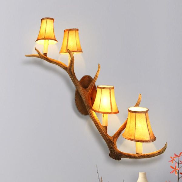 

wall lamps creative country antique branch lamp el resturant retro antler light villa parlor study staircase aisle sconce