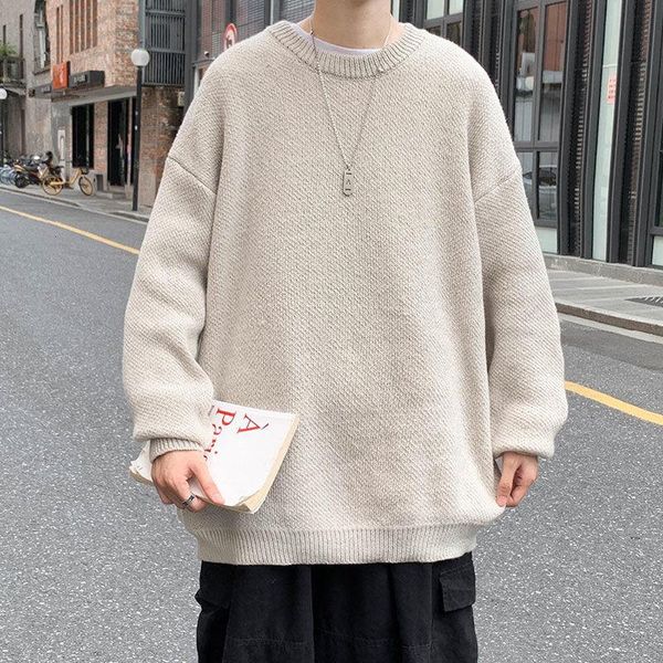 

men's sweaters inxyz 2021 autumn men korean style clothing knitted sweater casual handsome fashion solid color pullovers women warm, White;black