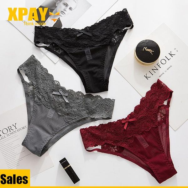 

women's panties xpay women transparent underwear lace -xl female lingerie ladies 2021, Black;pink