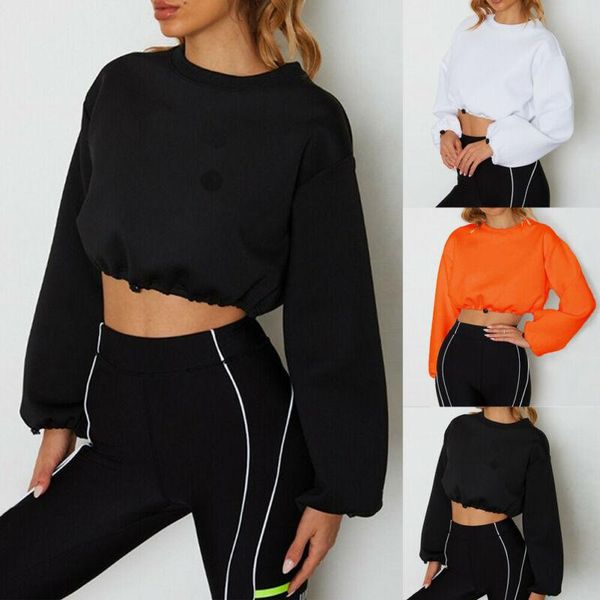 

women's hoodies & sweatshirts women hoodie long sleeve black crop sweatshirt casual slim jumper pullover hooded