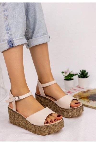 

sandals women's skin wedges, Black