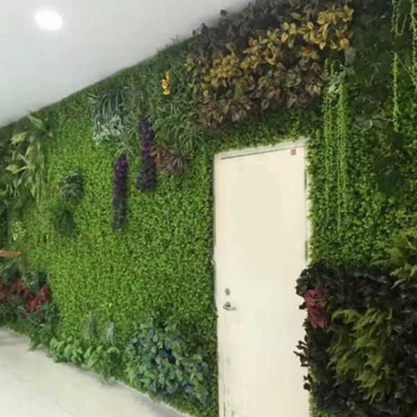 

decorative flowers & wreaths 60x40cm artificial ivy green leaf plastic garden screen rolls wall landscaping fake turf plant background decor