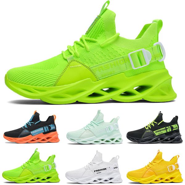 

r non-brand men women running shoes triple black white green volt yellow orange breathable mens fashion trainers outdoor sports sneakers 39-