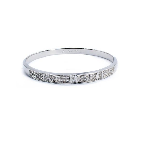 

bangle simple fashion girls square cuff pulseras pulseiras para mulher jewelry cubic zirconia bracelet bangles for women, Black