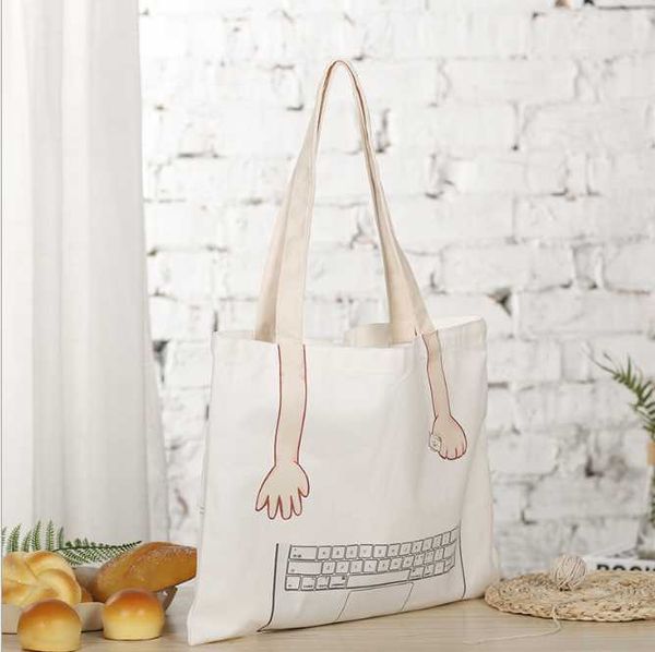 

gift wrap the cartoon pictures women shopping bag fashion foldable reusable tote folding convenient large-capacity storage bags with