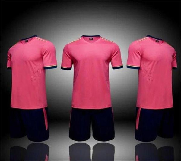

070 fashion team blank soccer jerseys sets,2020 new custom soccer uniform,training running soccer wears short sleeve running with shorts 112, Black
