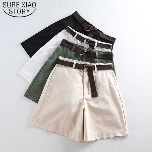 

a-line short feminino summer loose high waist leisure thin shorts women large size wide leg shorts female 4 colors 7411 50 210527, White;black