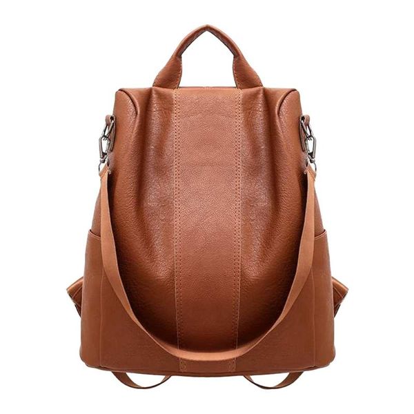 

outdoor bags waterproof backpack casual travel anti-theft school bag mochila feminina women pu leather lightweight purse