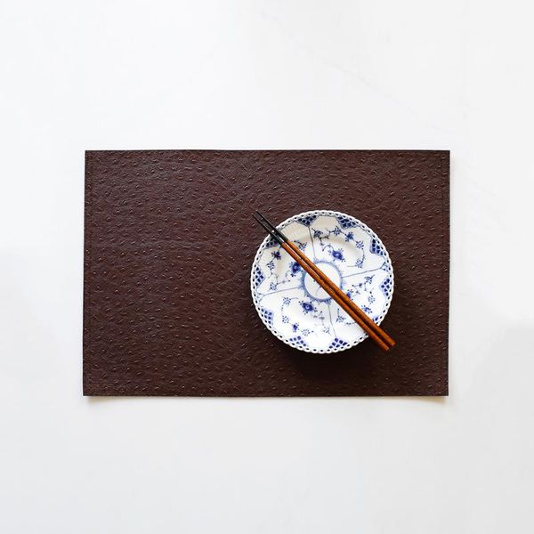 

mats & pads europe style retro placemat for dining tableware pad brown leather table mat placemats bowl kitchen accessories