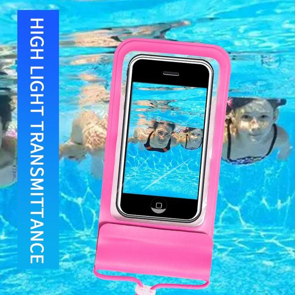 

cell phone pouches 2021 6 inch floating airbag swimming bag waterproof mobile pouch case for diving surfing beach use
