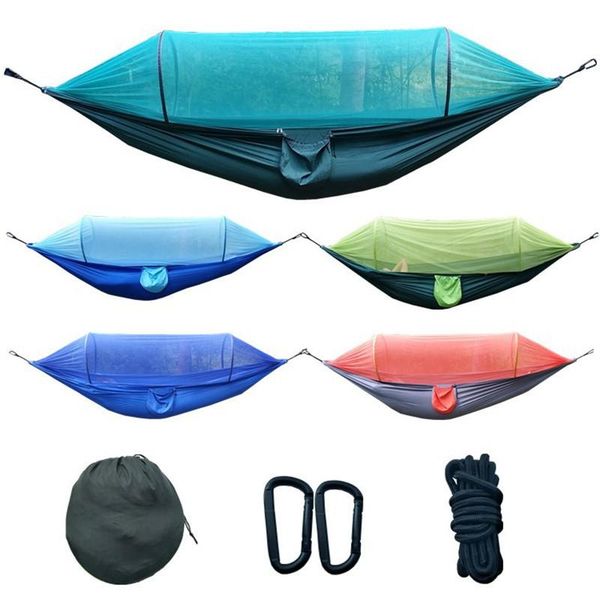 

parachute cloth quick opening mosquito net hammock outdoor picnic camping garden dew proof sunscreen indoor children's toys pads