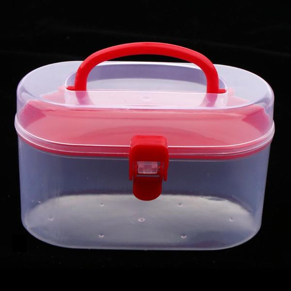 

eyelash curler household cute double-layer crafts storage box plastic tool clear container
