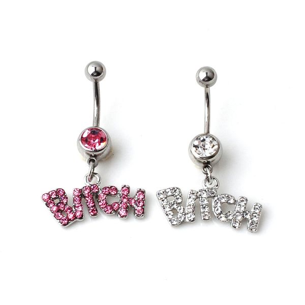 

d0922 bitch belly navel button ring mix colors, Silver