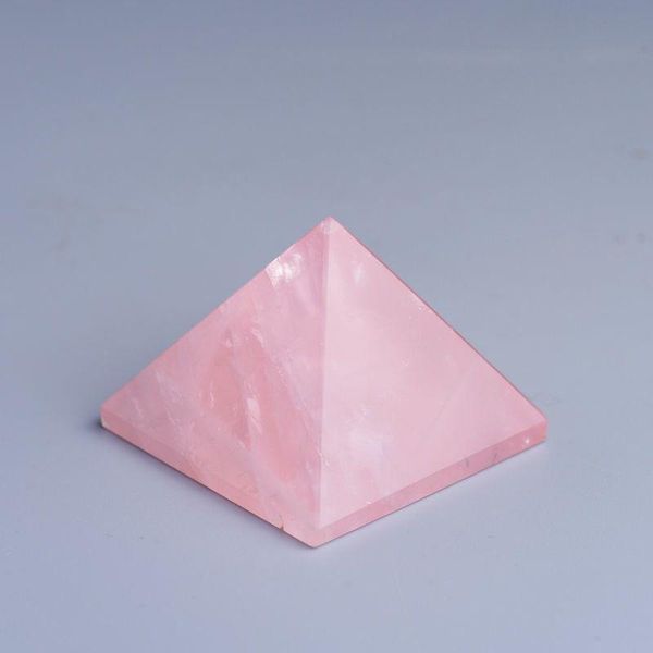 

decorative objects & figurines 1pcs natural rose quartz pyramid stone crystal feng shui healing specimens