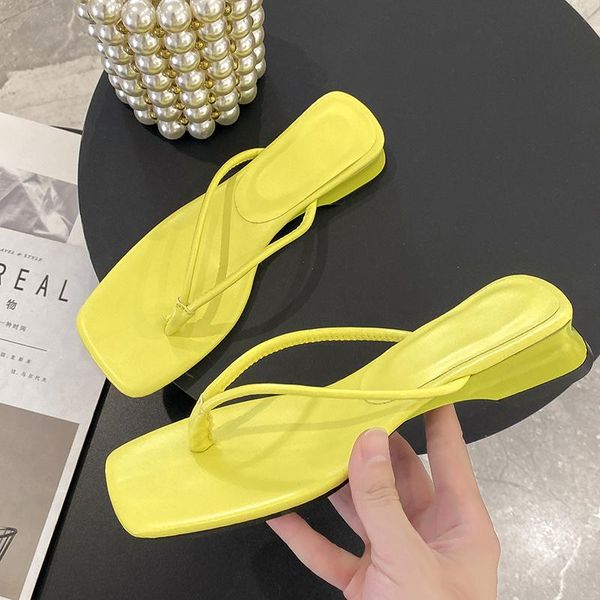 

slippers flip-flops for women summer 2021 candy colored, Black
