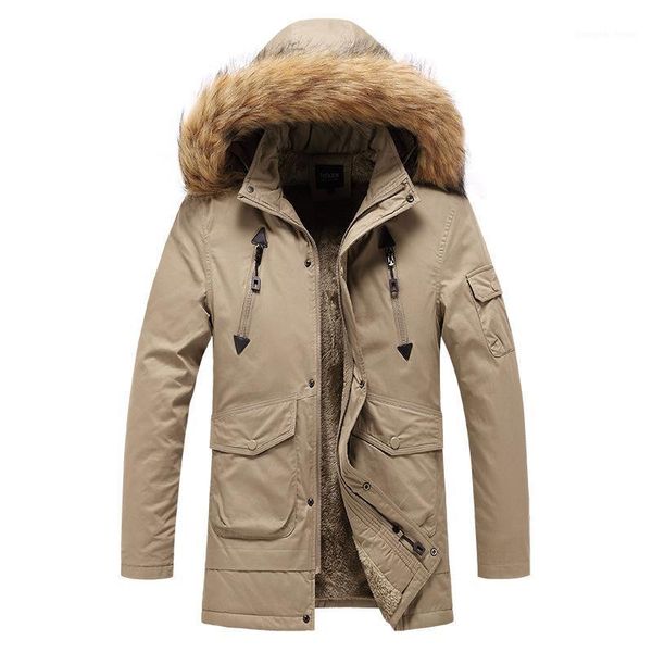 

men's down & parkas mid-length warm coat for men, Black