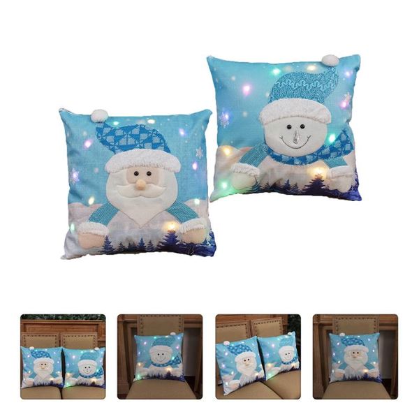 

pillow case 2pcs durable practical christmas with led lights (assorted color)