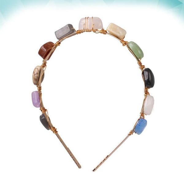 

hair clips & barrettes colorful stone headbands elegant hoops chic headdress accessories party favors supplies for girls, Golden;silver