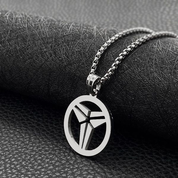 

pendant necklaces chain necklace men round triangle stainless steel gifts male accessories long jewelry on the neck, Silver